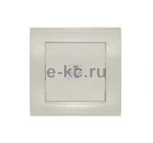 Розетка телефонная 1-м. СП Бриллиант .сл.кость UNIVersal 7948783