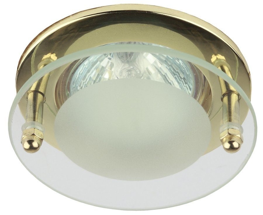 Светильник Quartz 51 2 04 с накладным стеклом круглый зол. MR 16 ИТАЛМАК IT8055B