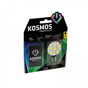 Лампа светодиод. KOSMOS premium LED 1.2Вт JCR G4 12v 4500K Космос KLED1.2wJCRG412v4500