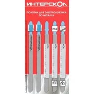 Пилки лобзиковые по металлу 104х2 (5 шт) Интерскол 2113910400200 