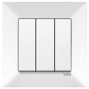 301-67017 TRIO S/A BEYAZ 3LU ANAHTAR (выклx3) мера 180шт