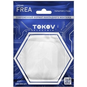 Выключатель 2-кл. ОП Frea 10А IP20 250В АБС-пластик бел. TOKOV ELECTRIC TKE-FR-V2-C01