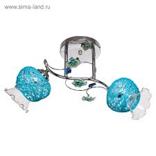Люстра "Вернали", 2 лампы 40W E27 основание хром 47*30*28 см 1661550