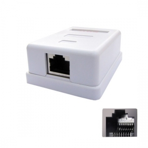 Розетка настенная 1 Модуль Ship A185-1 Модуль Cat 6 RJ-45 FTP(экранированный) 1 шт в комплекте 2-х 