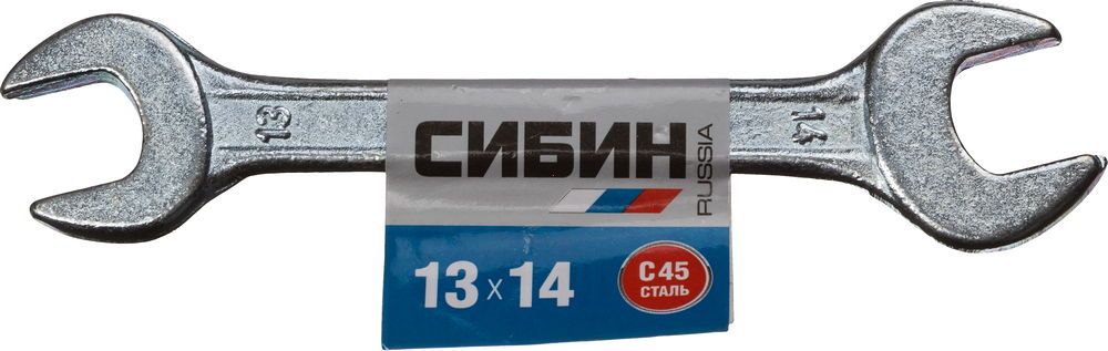 Рожковый гаечный ключ 13*14мм, СИБИН