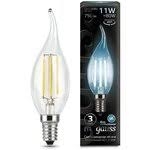 Лампа светодиодная филаментная Black Filament 9Вт свеча на ветру 4100K E14 Gauss 104801109
