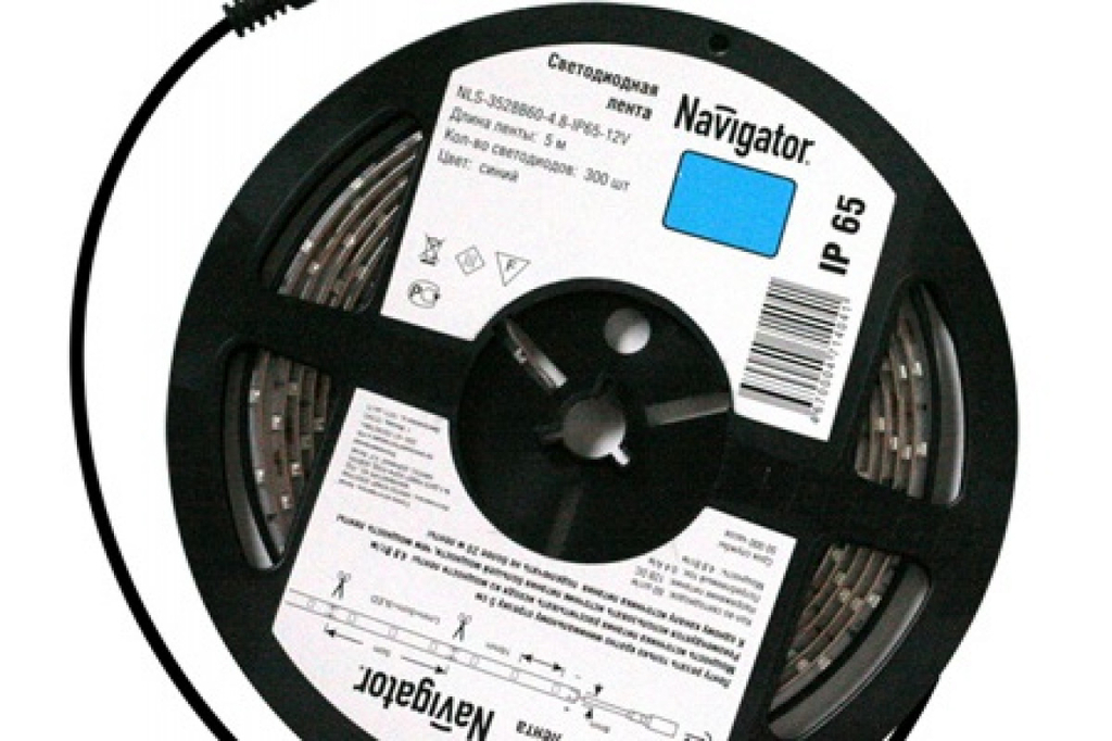 Лента светодиод. 71 404 NLS-3528B60-4.8 IP65 12B R5 Navigator 4670004714041