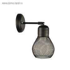 Бра "Рино" 1x60Вт E14 черный 20x20x15 см 3978381															