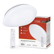 Светильник светодиодный COMFORT STONE 36Вт 230В 3000-6500К 2900лм 290х70мм с пультомДУ 4690612034584