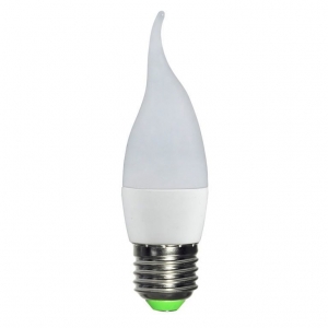 Лампа светодиод. LED 5Вт Свеча на ветру Е27 3000К Экономка Космос Eco_LED5wCWE2730