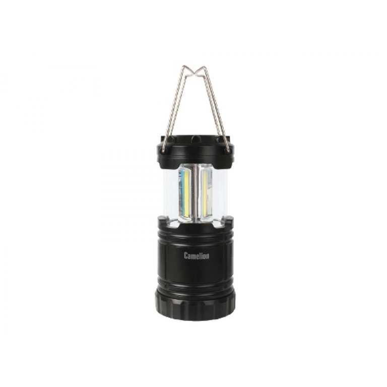 Фонарь для кемпинга LED5630 3*R6 3*COB LED магнит. пласт. кор. черн. 13367 
