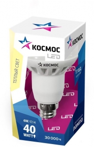 Лампа светодиод. LED R50 6Вт 220В E14 4500К Космос Lksm_LED6wR50E1445