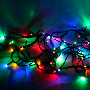 Электрогирлянда 13.4м 120LED зел. провод 8 режимов мигания IP20 мультиколор Космос KOC_GIR120LED_RGB
