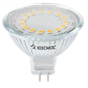 Лампа светодиод. LED JCDR 3Вт 220В GU5.3 3000К Космос Lksm_LED3wJCDRC30