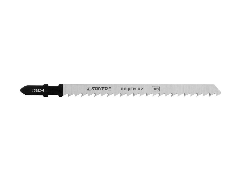 полотна  STAYER, Т101BR, для эл,лобзика, НСS, по дереву, фанере, ламинату, обратн.рез, Т-хвост., шаг